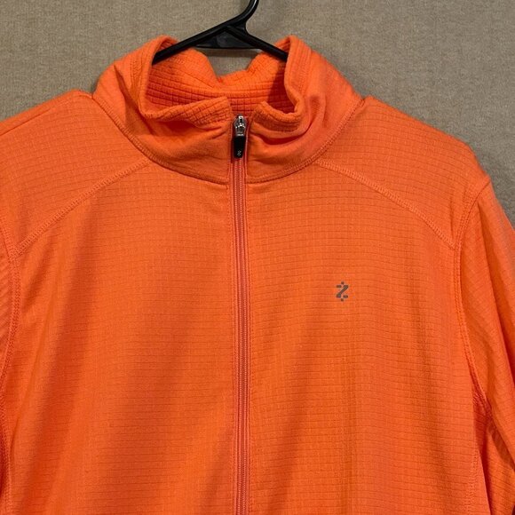 IZod PerformZ Jacket Women's XL Orange Zipper Pockets Long Sleeves - Picture 2 of 12